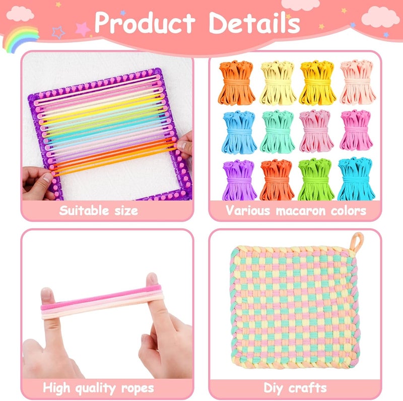 Disracker 804PCS for 7 to 10 inches Loom Refill Ring, Made of Nylon Material can be Used to Make potholder Loops, with 12 Colors, Suitable for Adults or Kids DIY Activities - Image 3